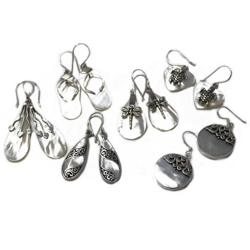 Silver and Shell Earring Collection - Mother of Pearl