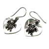 Silver and Shell Earrings - Turtle