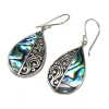 Silver and Shell Earrings - Teardrop