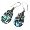 Silver and Shell Earrings - Dragonflies