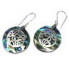 Silver and Shell Earrings - Flowers