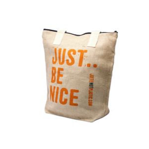 eco jute bag - just be nice