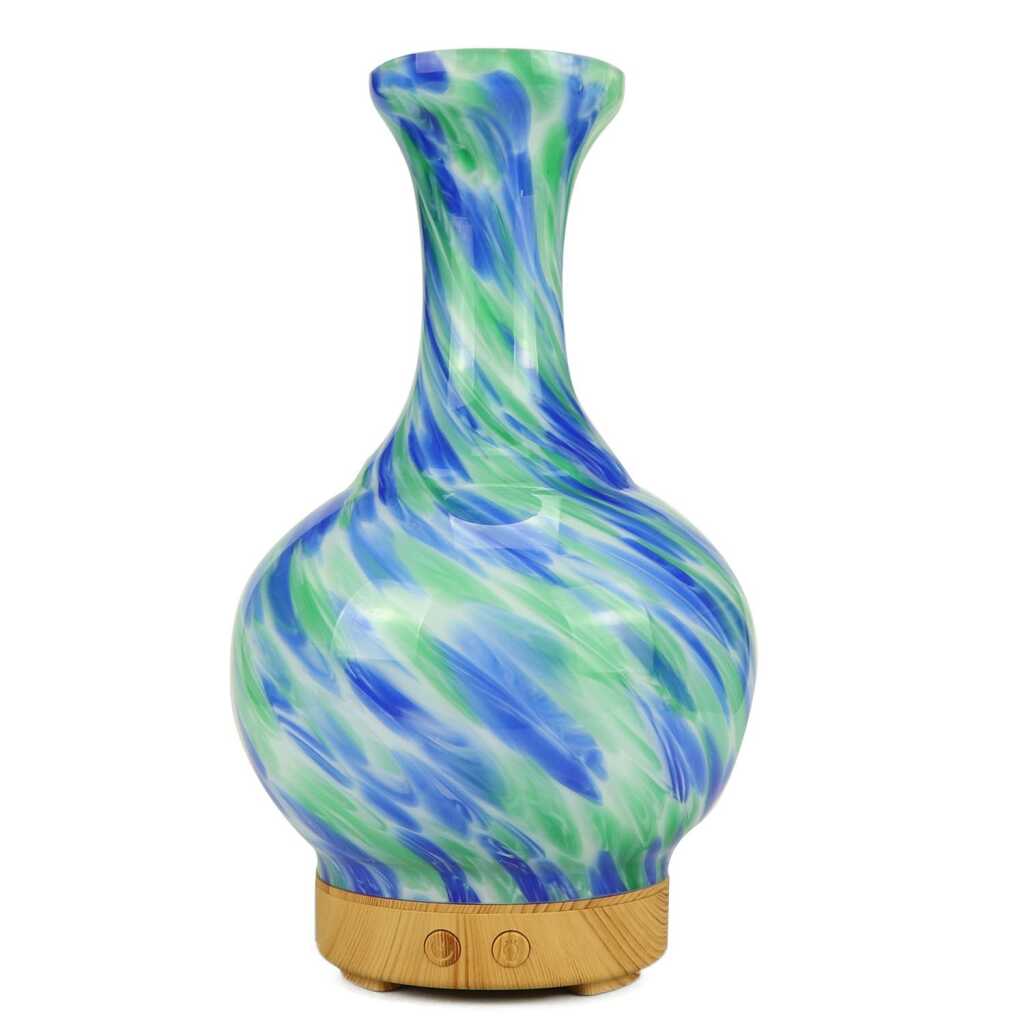 blue and green aromatherapy atomiser