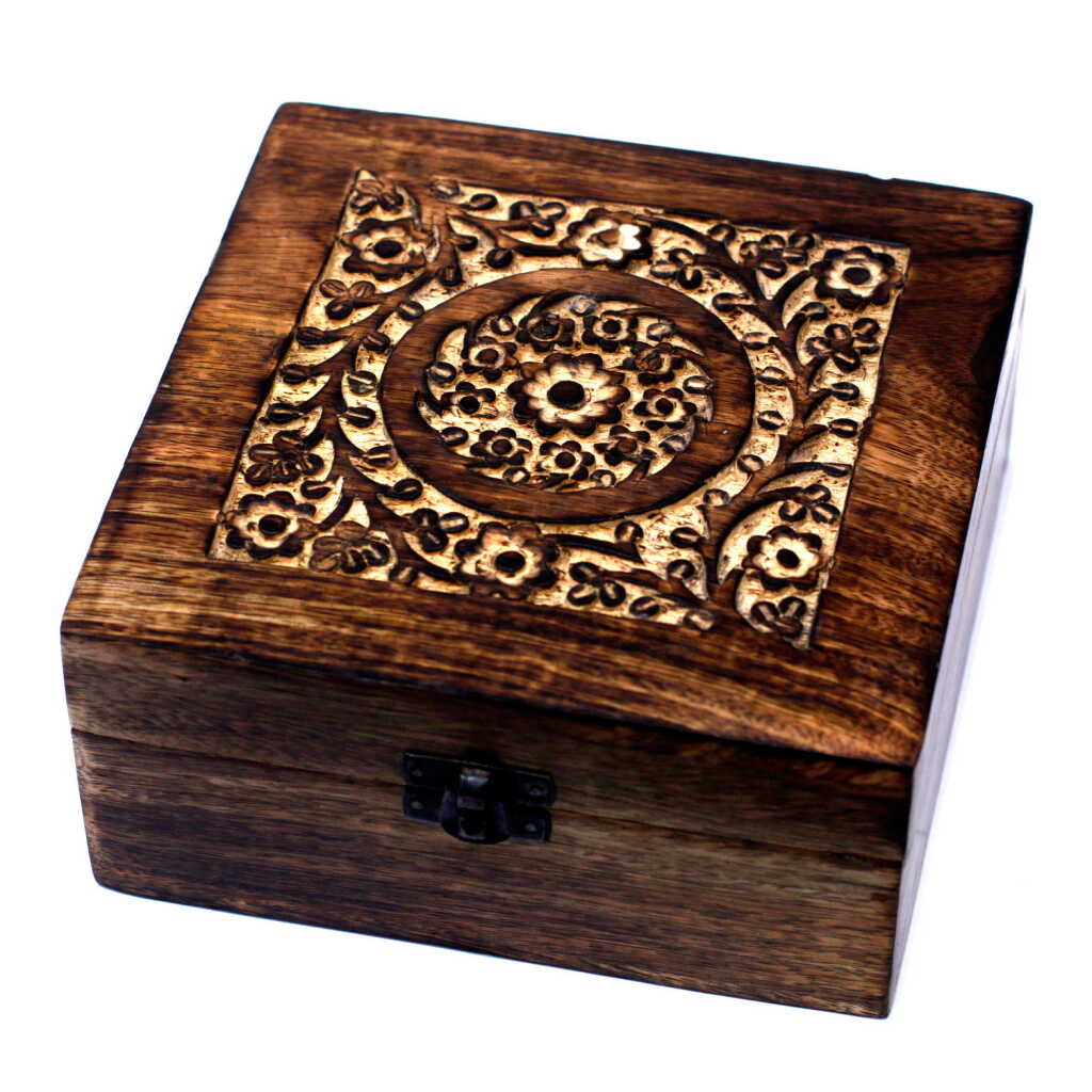 Mango Aromatherapy Box - Floral (holds 25 bottles)