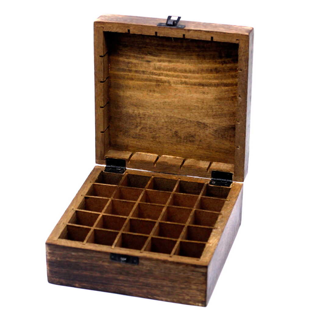 Mango Aromatherapy Box - Floral (holds 25 bottles)