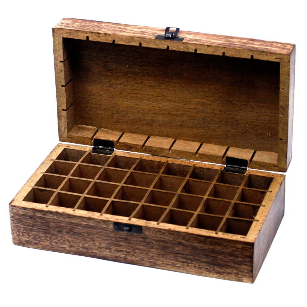 Mango Aromatherapy Box - Floral (holds 32 bottles)