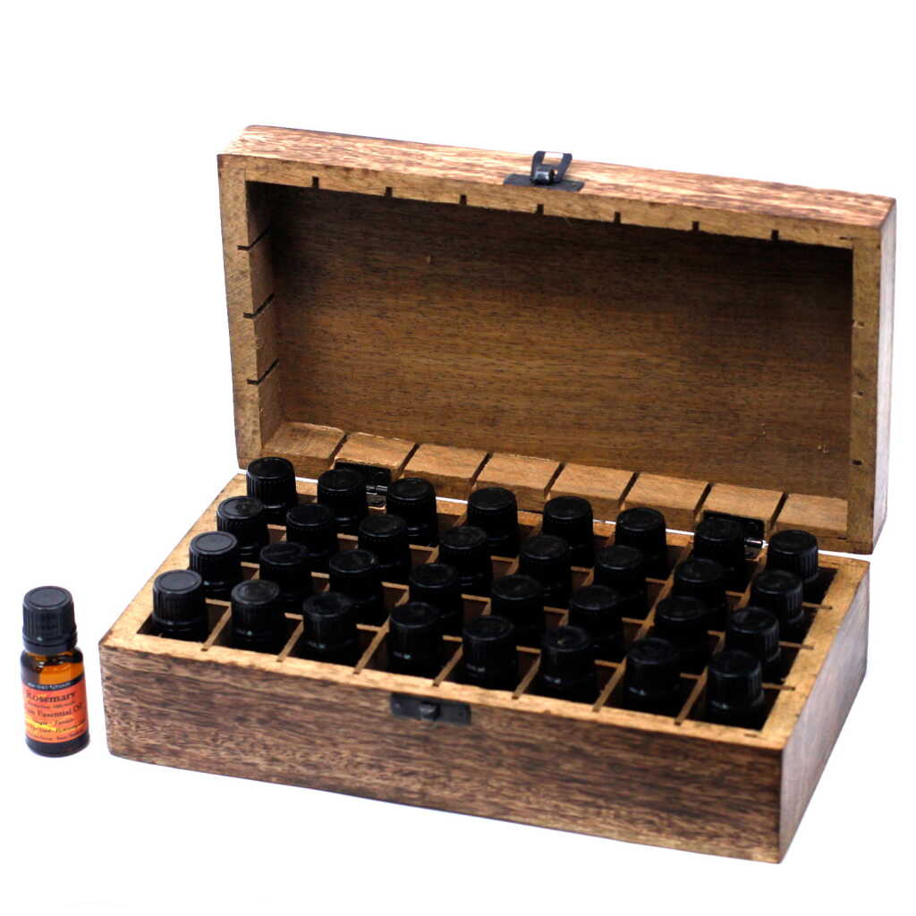 Mango Aromatherapy Box - Floral (holds 32 bottles)