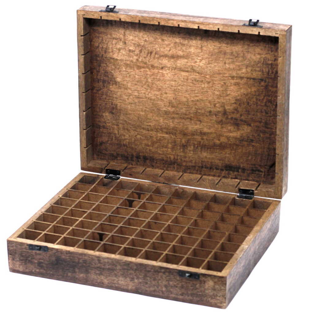 Mango Aromatherapy Box - Floral (holds 80 bottles)