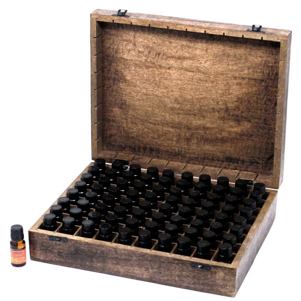 Mango Aromatherapy Box - Floral (holds 80 bottles)