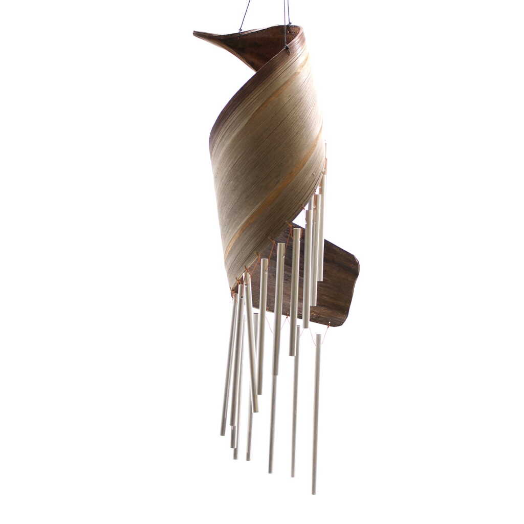 natural coloured coconut leaf wind chime