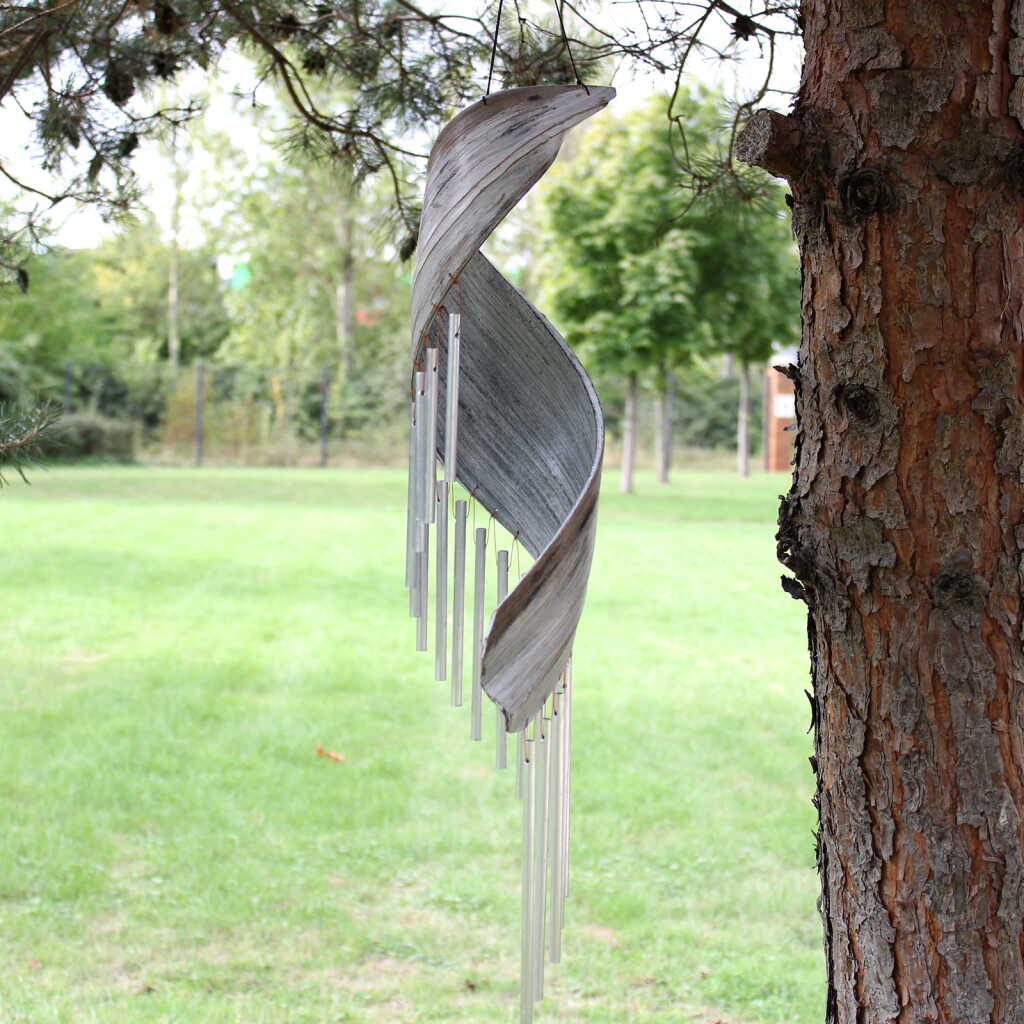 whitewash coloured coconut leaf wind chimes