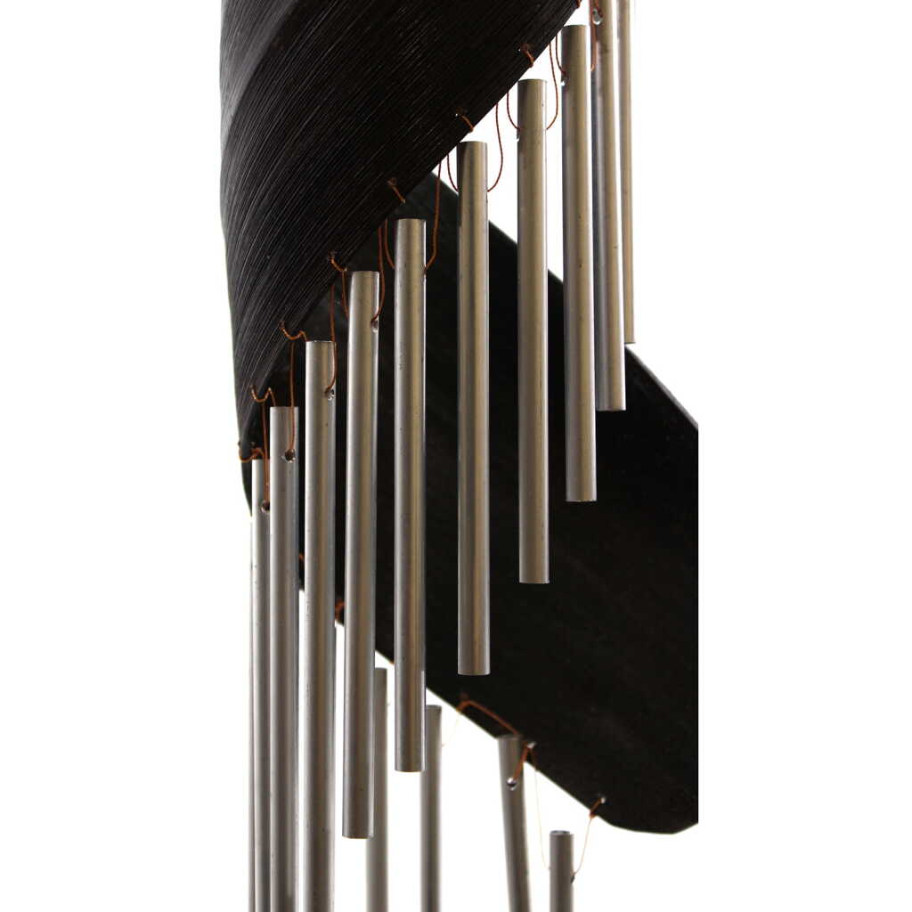 chocolate coloured coconut leaf wind chime