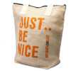 A jute bag - just be nice logo
