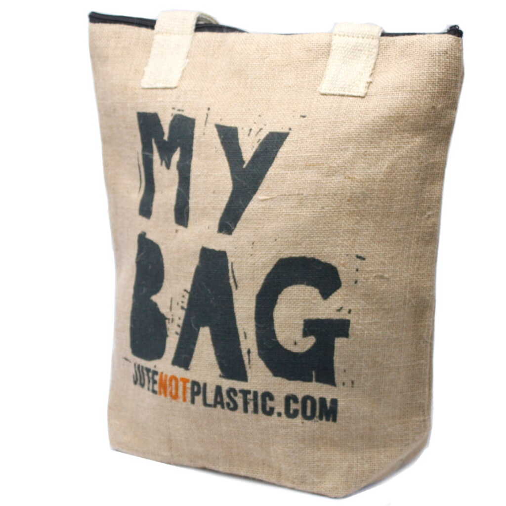 A jute bag - my bag logo