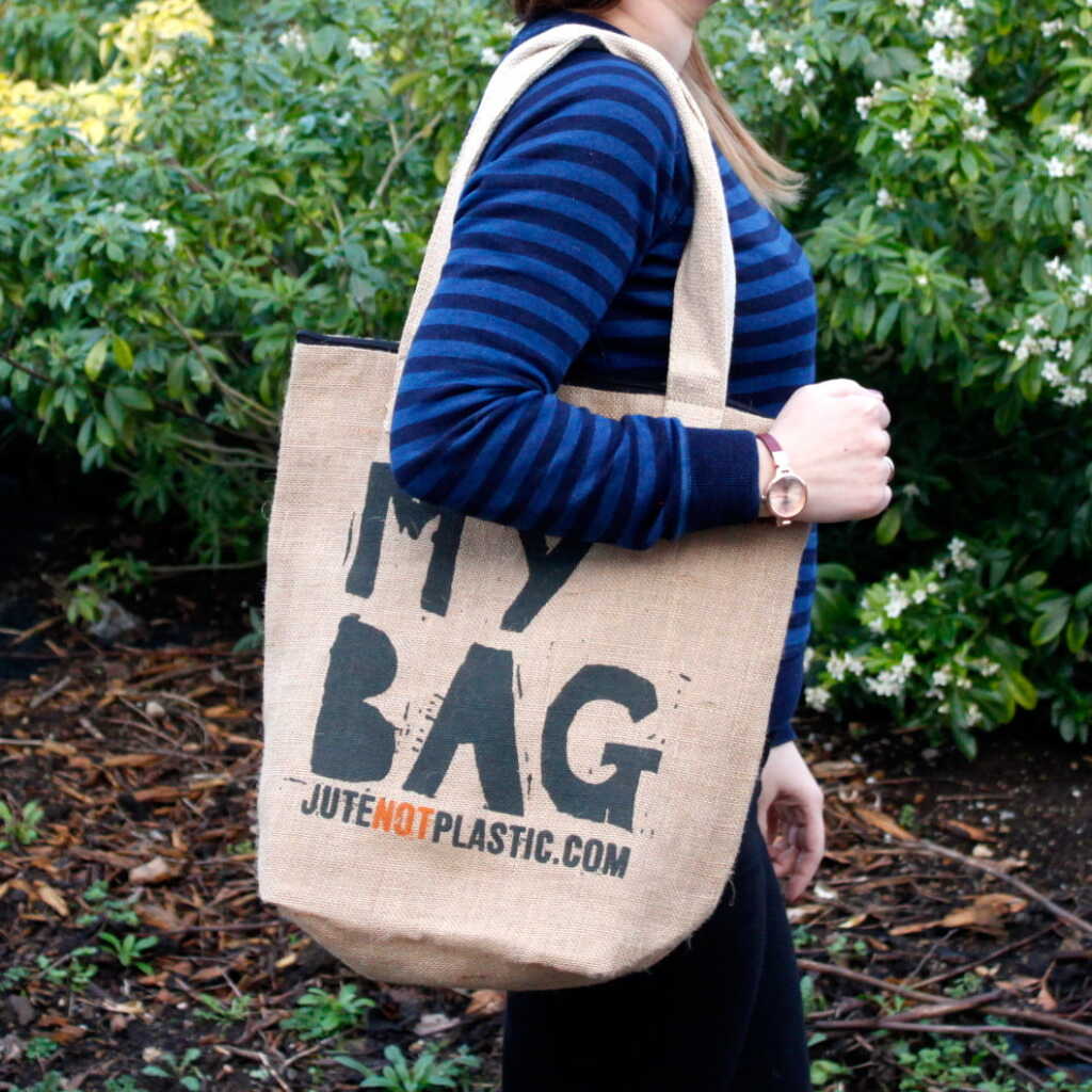 A jute bag - my bag logo
