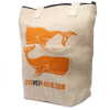 A jute bag - two whales logo