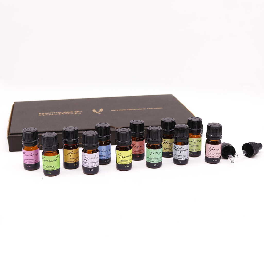 Aromatherapy Gift Set of 12 oils and 2 droppers - Spring
