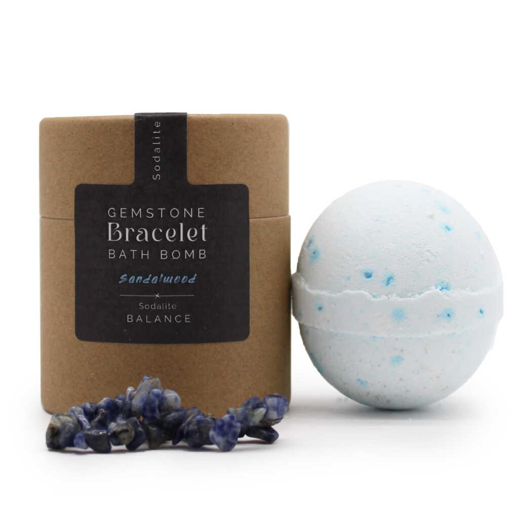Sodalite Gemstone Bracelets Bath Bomb - Sandalwood