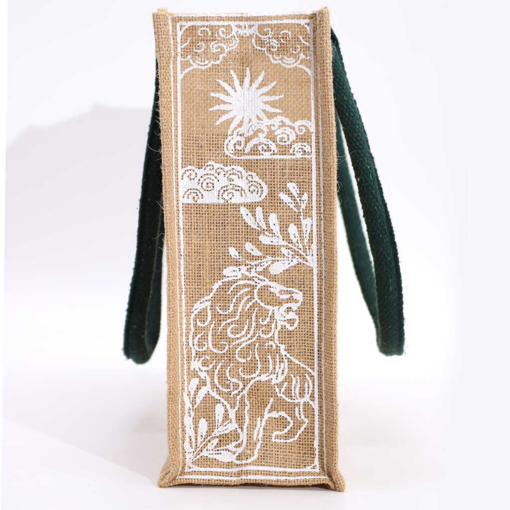 hop hare jute bag - end on - I am strong