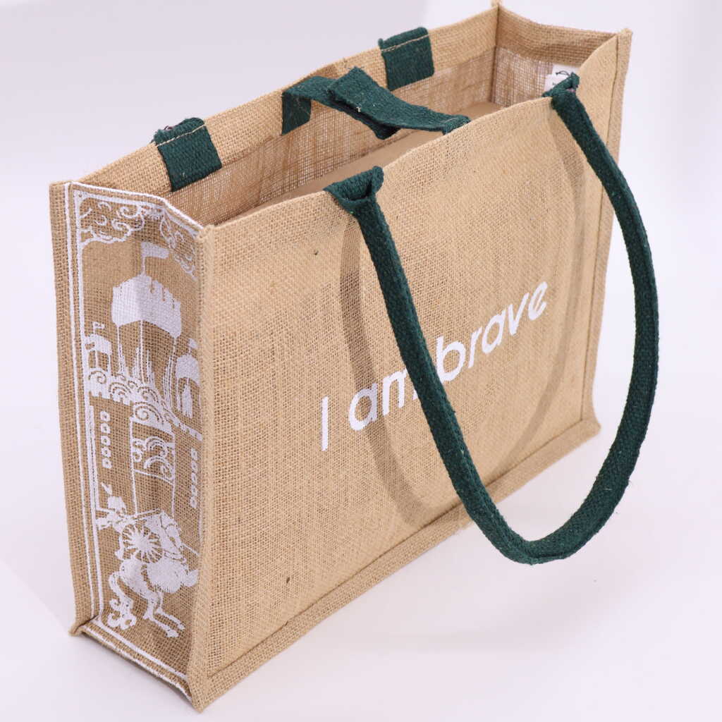 hop hare jute bag - I am brave
