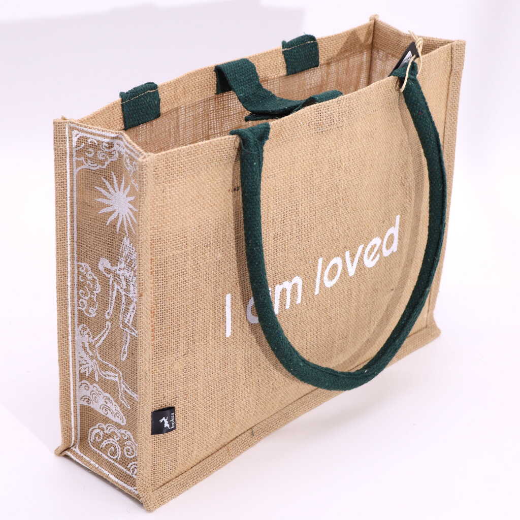 hop hare jute bag - I am loved