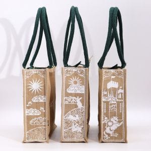 3 x hop hare jute bags