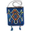 kilim festival bag - sky blue