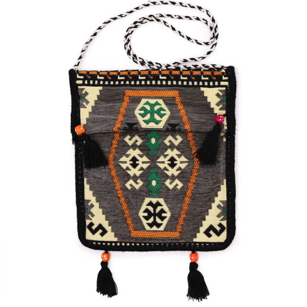 kilim festival bag - pale grey