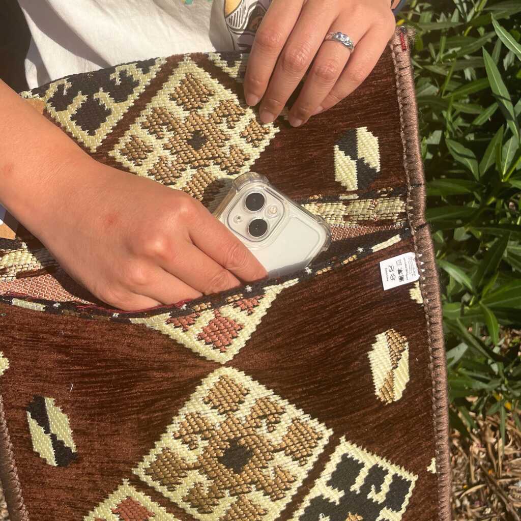 kilim festival bag - chocolate