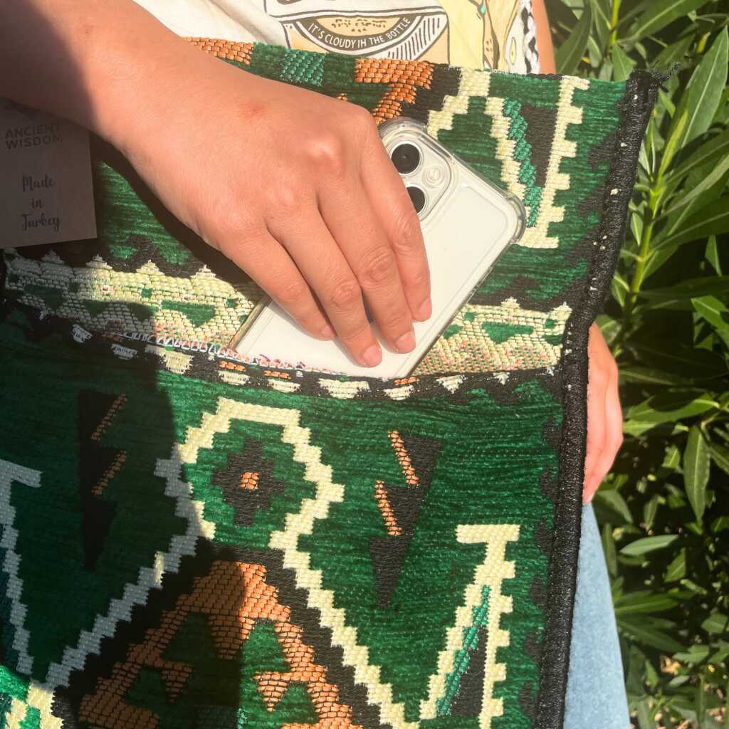 kilim festival bag - emerald day