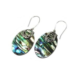 silver and shell earrings