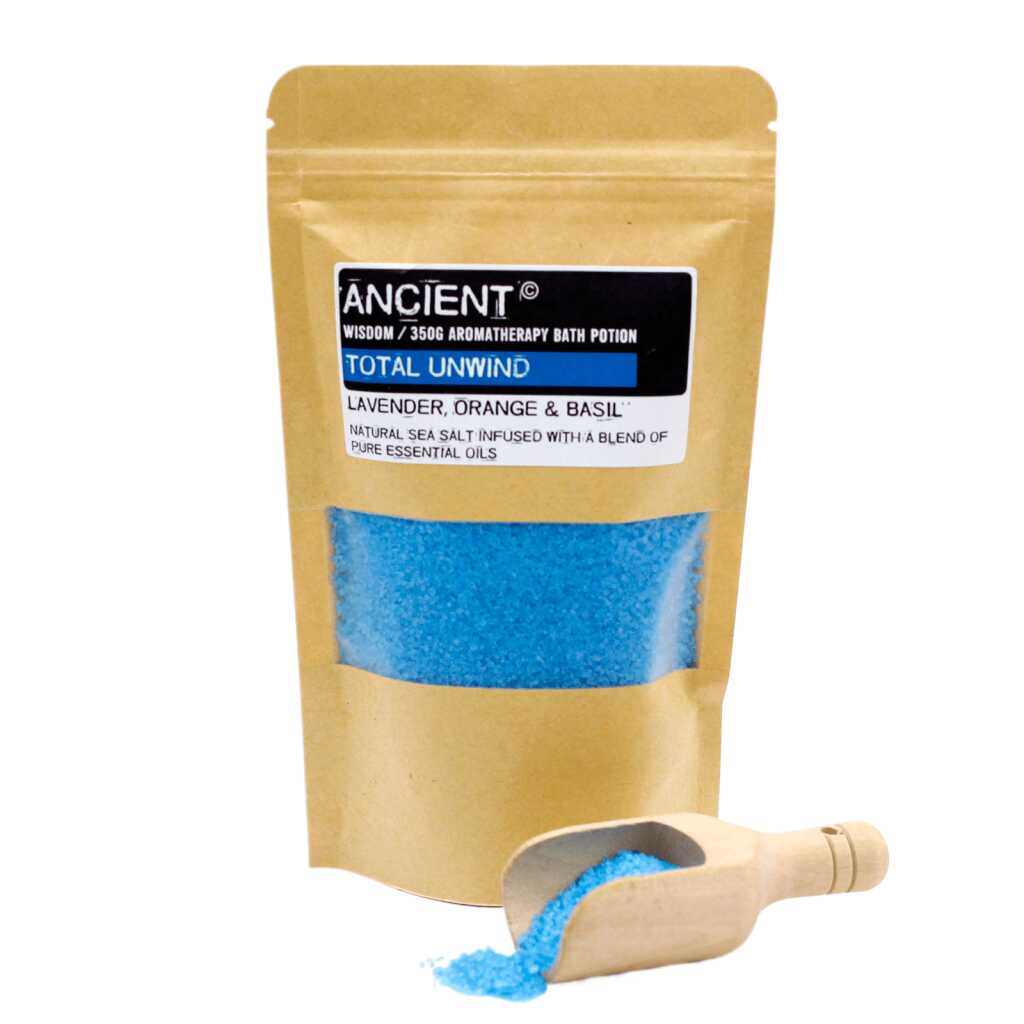 a 350g pack of blue, Total Unwind Aromatherapy Bath Potion