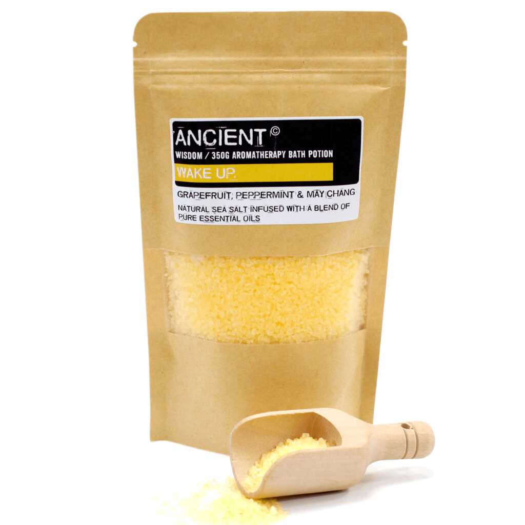 a 350g pack of yellow, Wake Up Aromatherapy Bath Potion