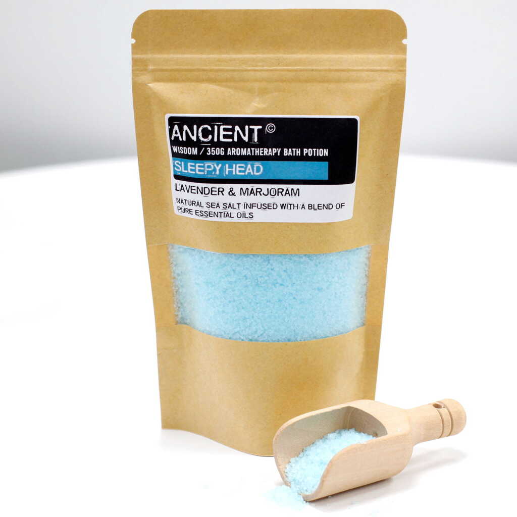 a 350g pack of blue, Sleepy Head Aromatherapy Bath Potion