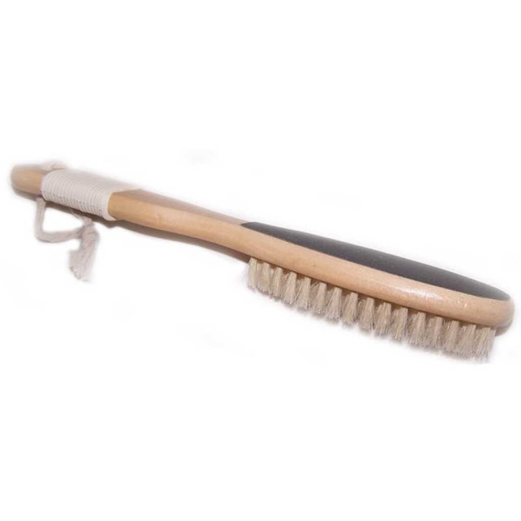 a combination exfoliating brush and file