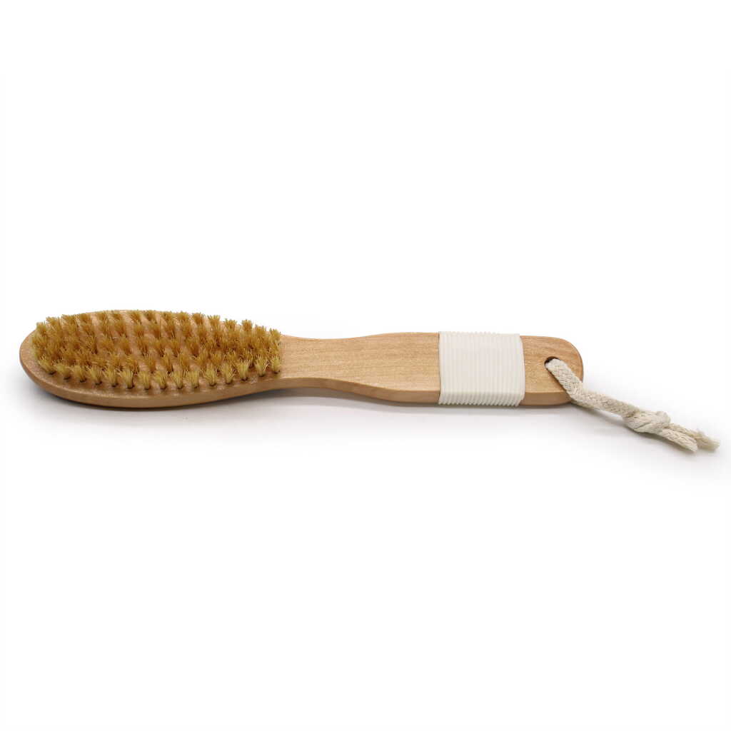 a combination exfoliating brush and file