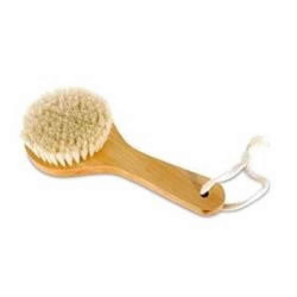 a short handle body scrub brush