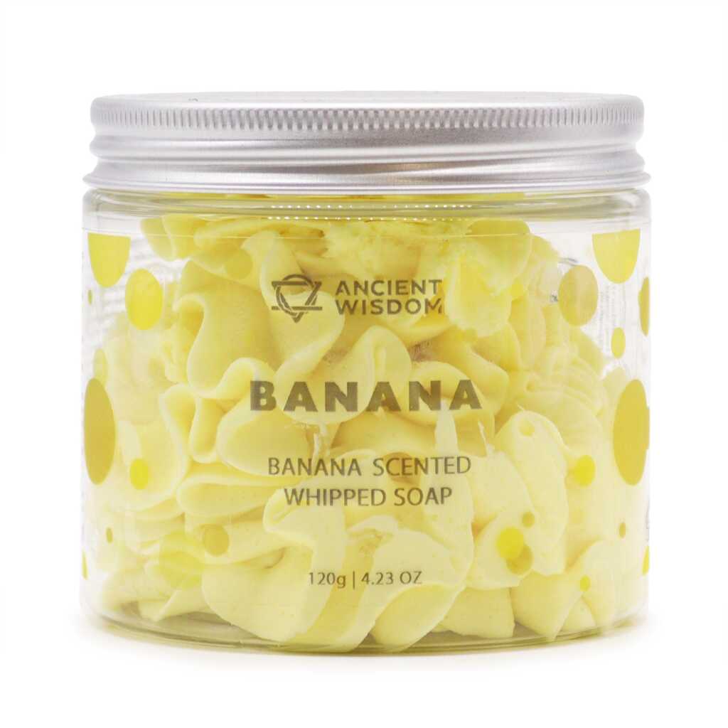 banana scented whipped soap - yellow