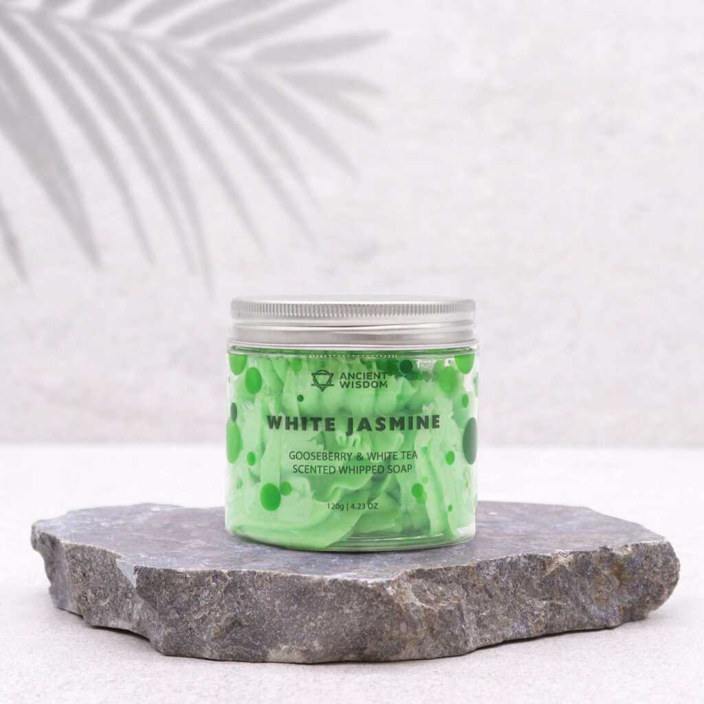 white jasmine scented whipped soap - violet