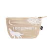A jute pouch with the words "I am powerful" written on the side.