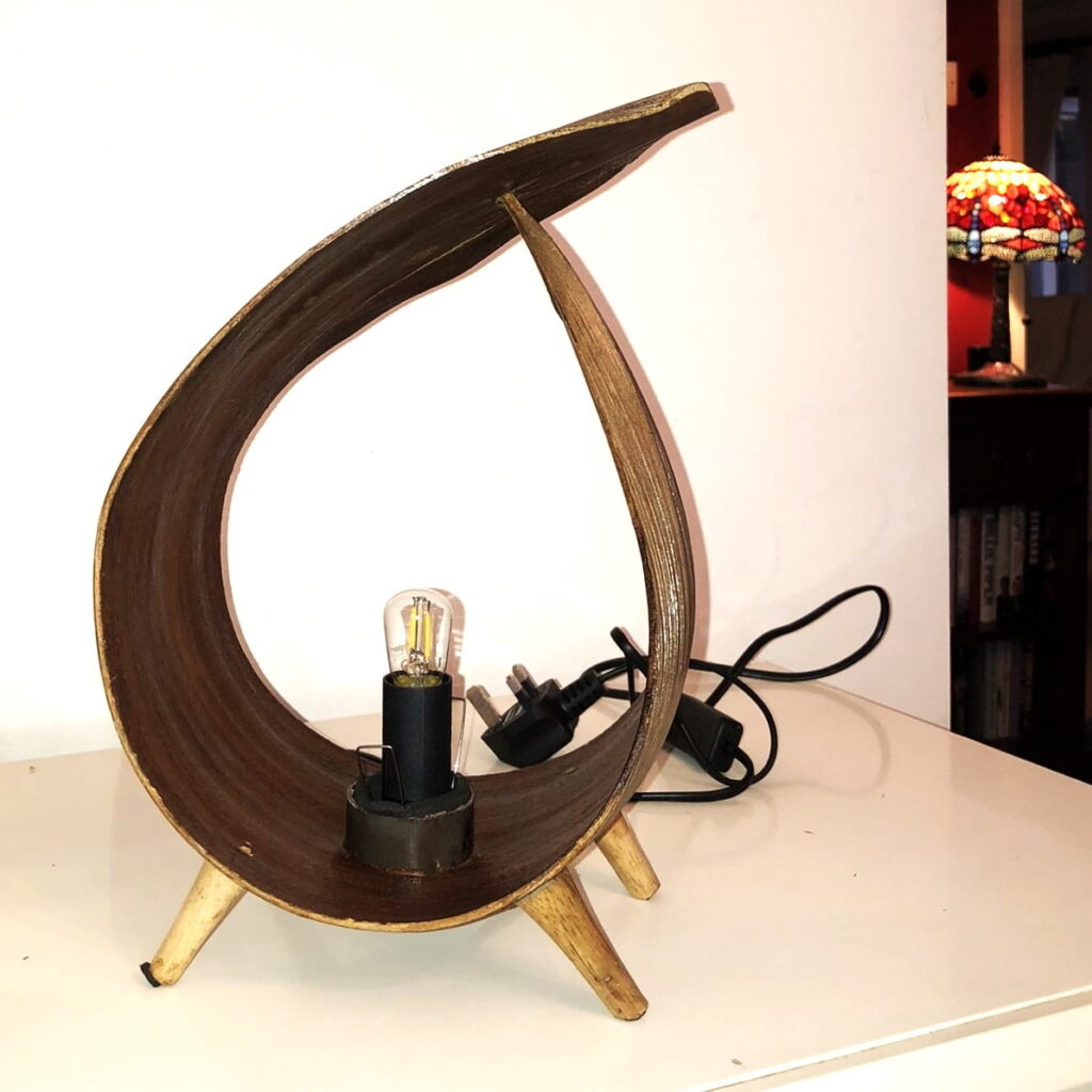 coconut leaf lamp without the shade