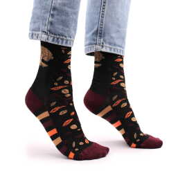 a pair of Tree of Life hop hare bamboo socks being worn.