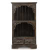 a greywash albasia wood ornate bathroom cabinet