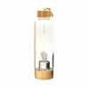 A clear quartz angel crystal infused water bottle