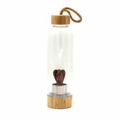 A red jasper angel crystal infused water bottle
