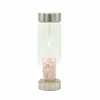 An rose quartz crystal infused water bottle