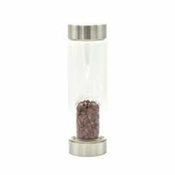 An red jasper crystal infused water bottle