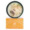 Hop Hare candle with crystals, dry flowers and yellow packaging