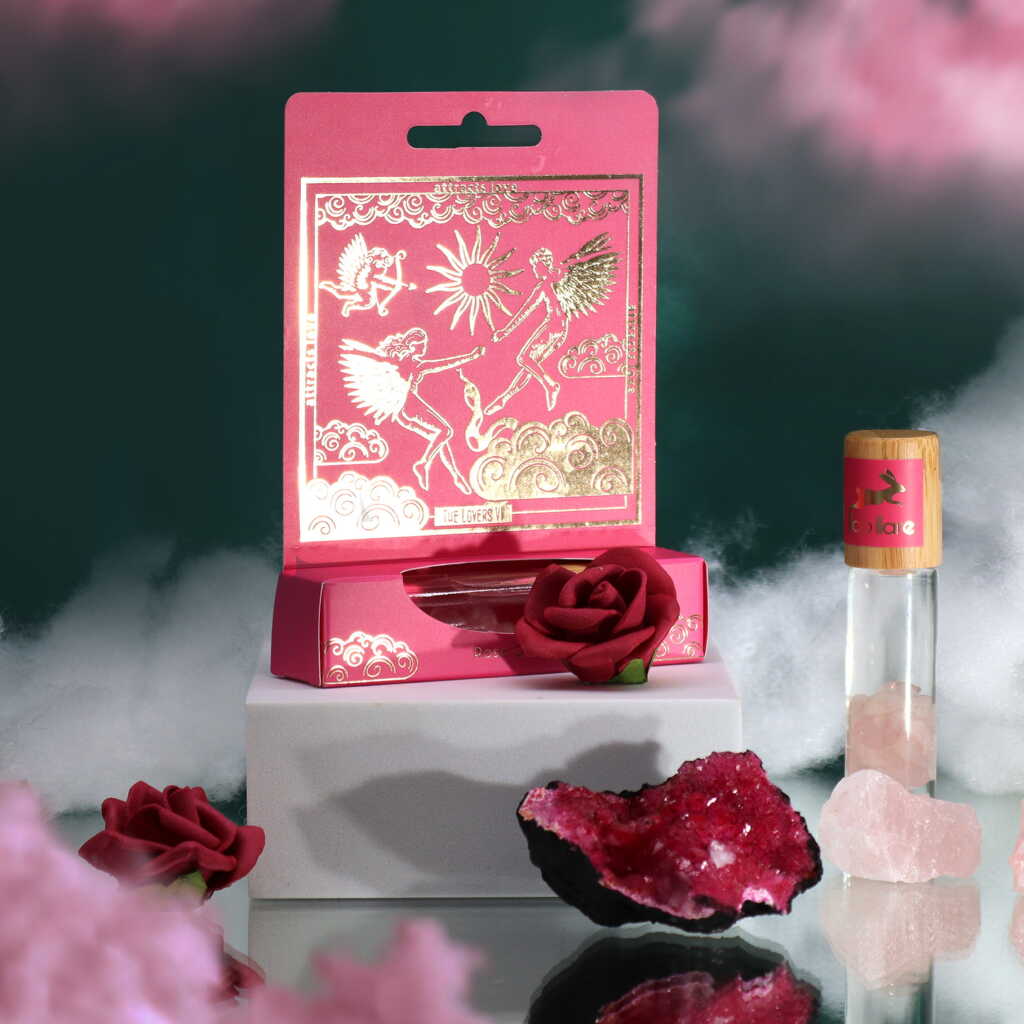 Hop Hare essential oil roll-on with rose quartz infusion
