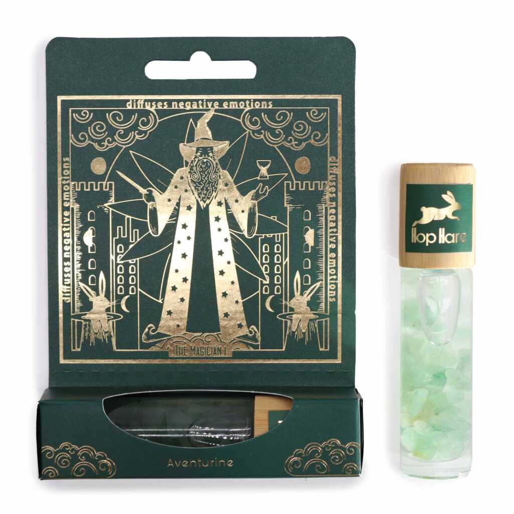 Hop Hare essential oil roll-on with green aventurine infusion